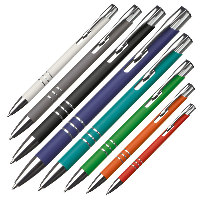 Długopis z gumowaną powierzchnią NEW JERSEY E0555