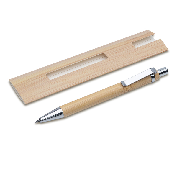 Bambusowy wieczny długopis/ołówek w etui Lakimus R02315